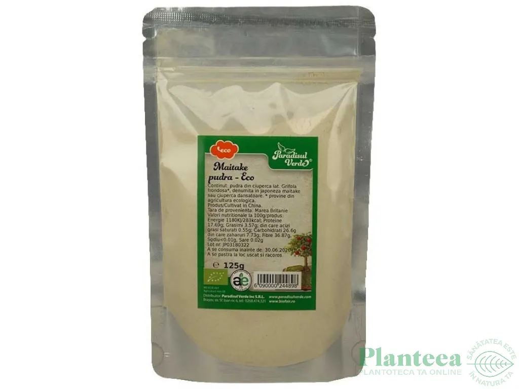 Pulbere maitake eco 125g - PARADISUL VERDE