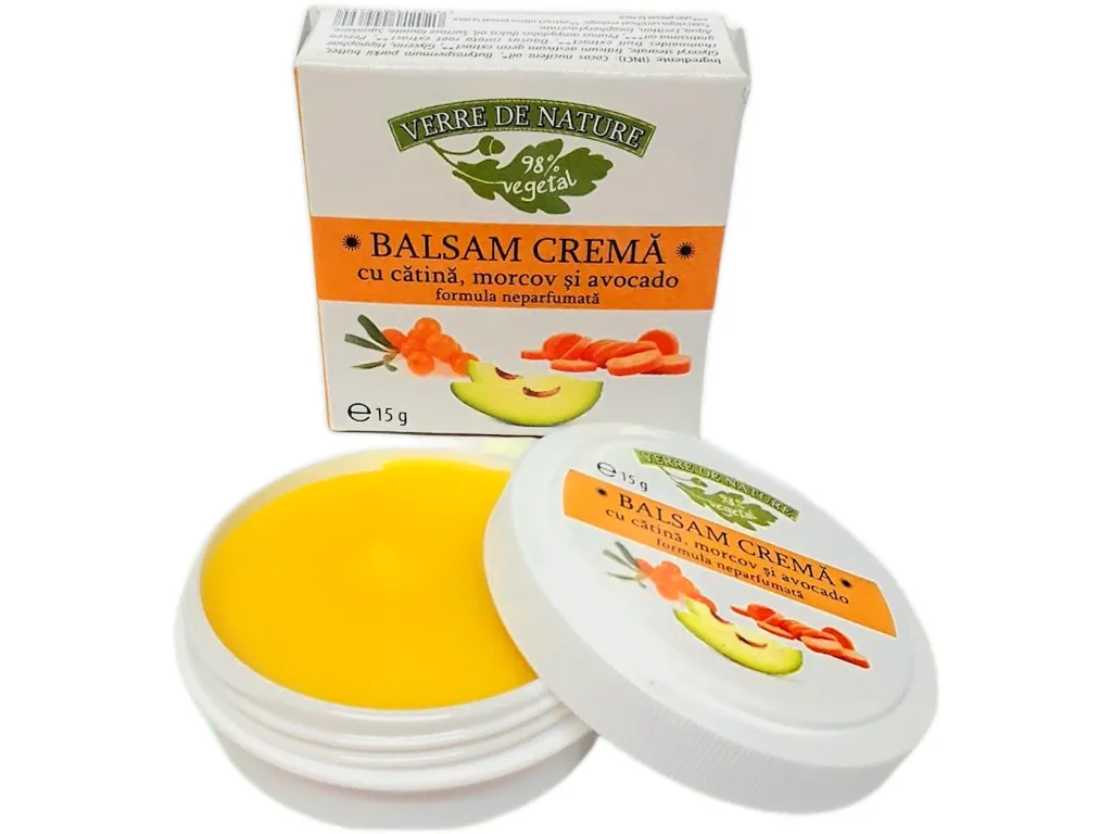 Balsam crema catina morcov avocado 15g - VERRE DE NATURE