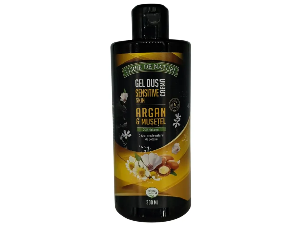Gel dus crema miere argan musetel Sensitive Skin 300ml - VERRE DE NATURE