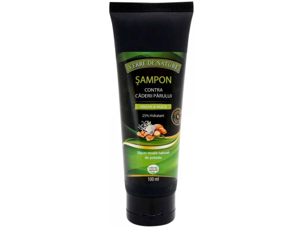 Sampon natural contra caderii parului miere argan nuca 100ml - VERRE DE NATURE