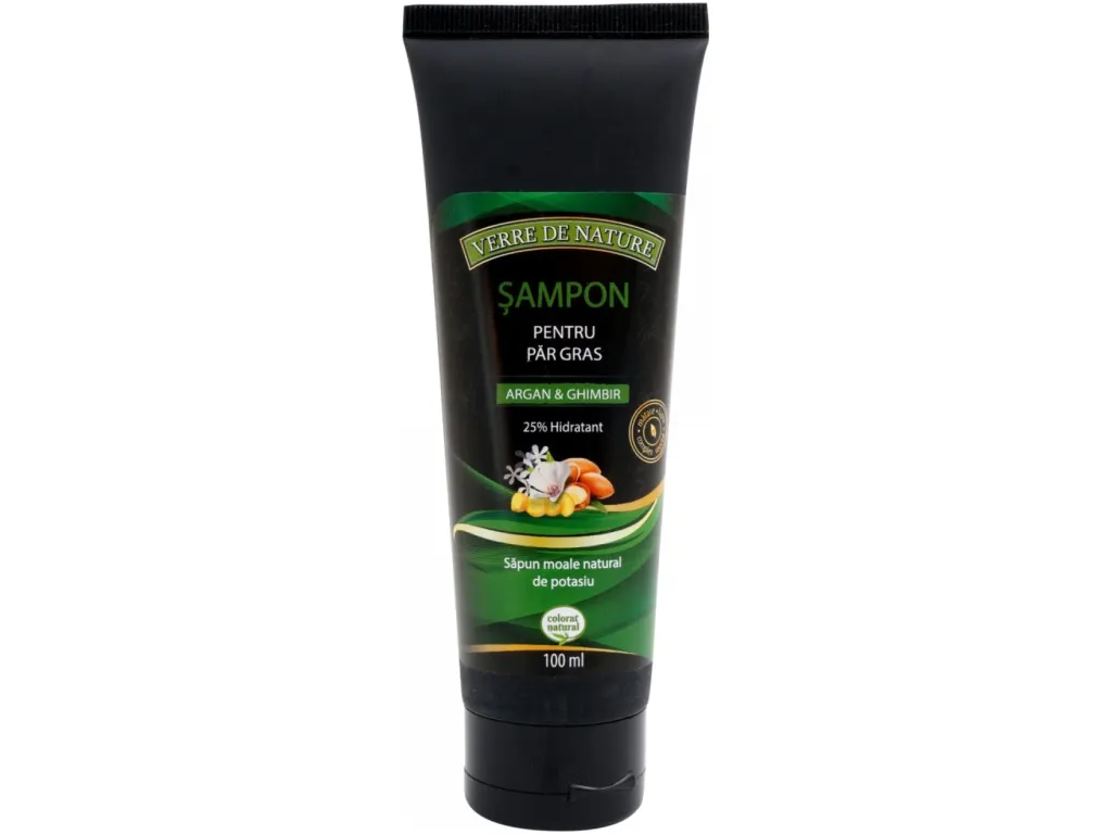 Sampon natural par gras miere argan ghimbir 100ml - VERRE DE NATURE