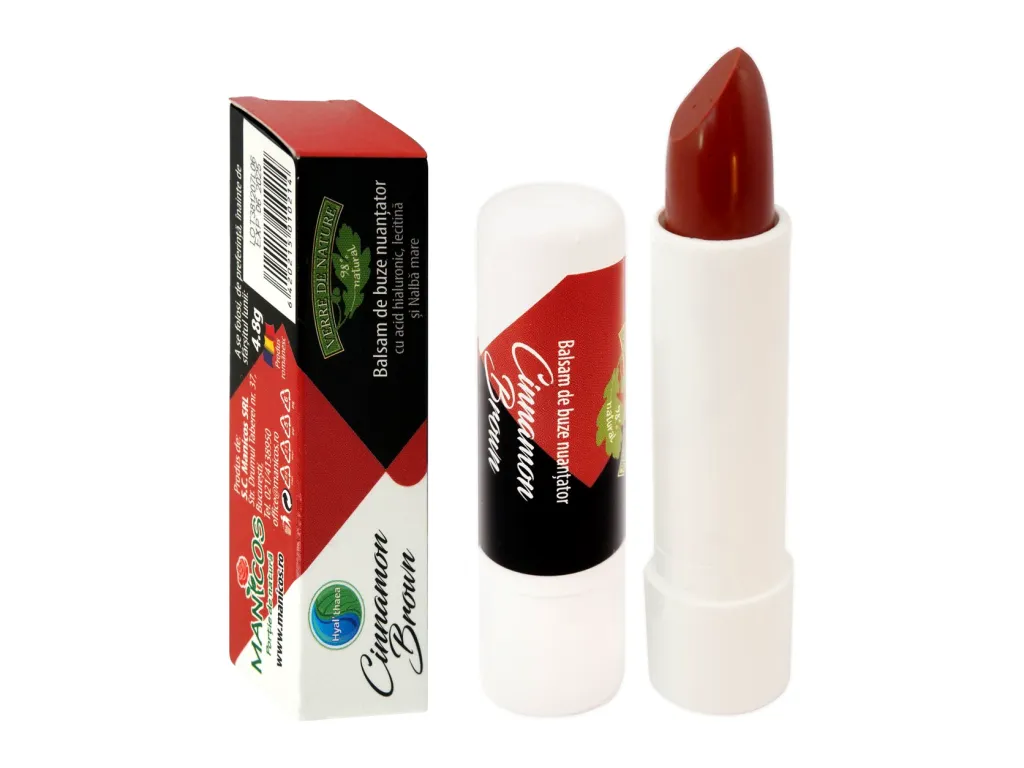 Balsam buze nuantator acid hialuronic nalba mare Cinnamon Brown 4,8g - VERRE DE NATURE