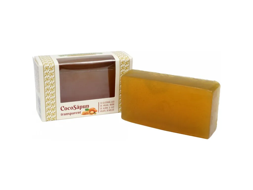 Sapun transparent Coco argan miere albine melissa 100g - VERRE DE NATURE