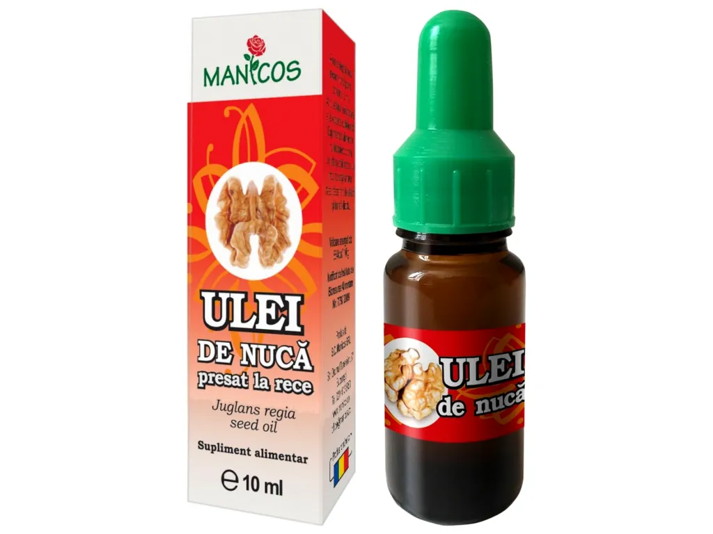 Ulei nuca presat la rece 10ml - MANICOS