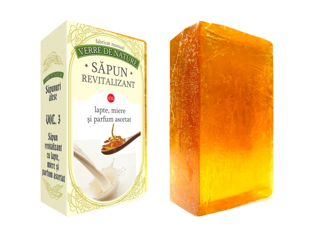 Sapun Revitalizant lapte miere parfum asortat 100g - VERRE DE NATURE
