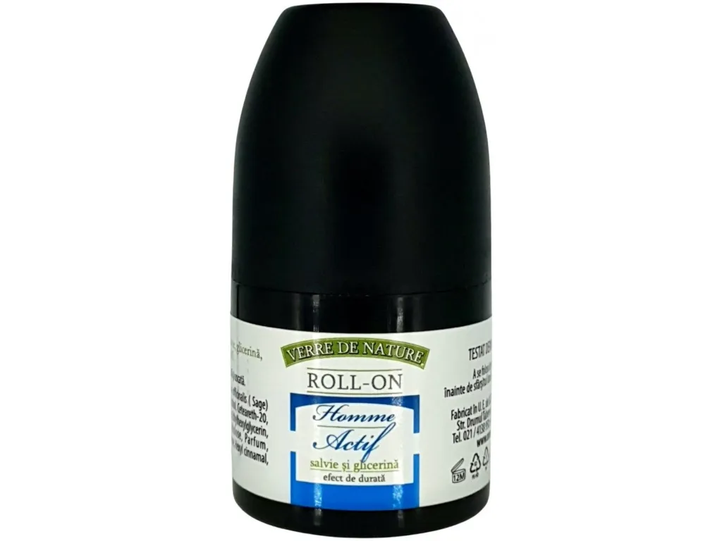 Deodorant roll on homme actif 50ml - VERRE DE NATURE