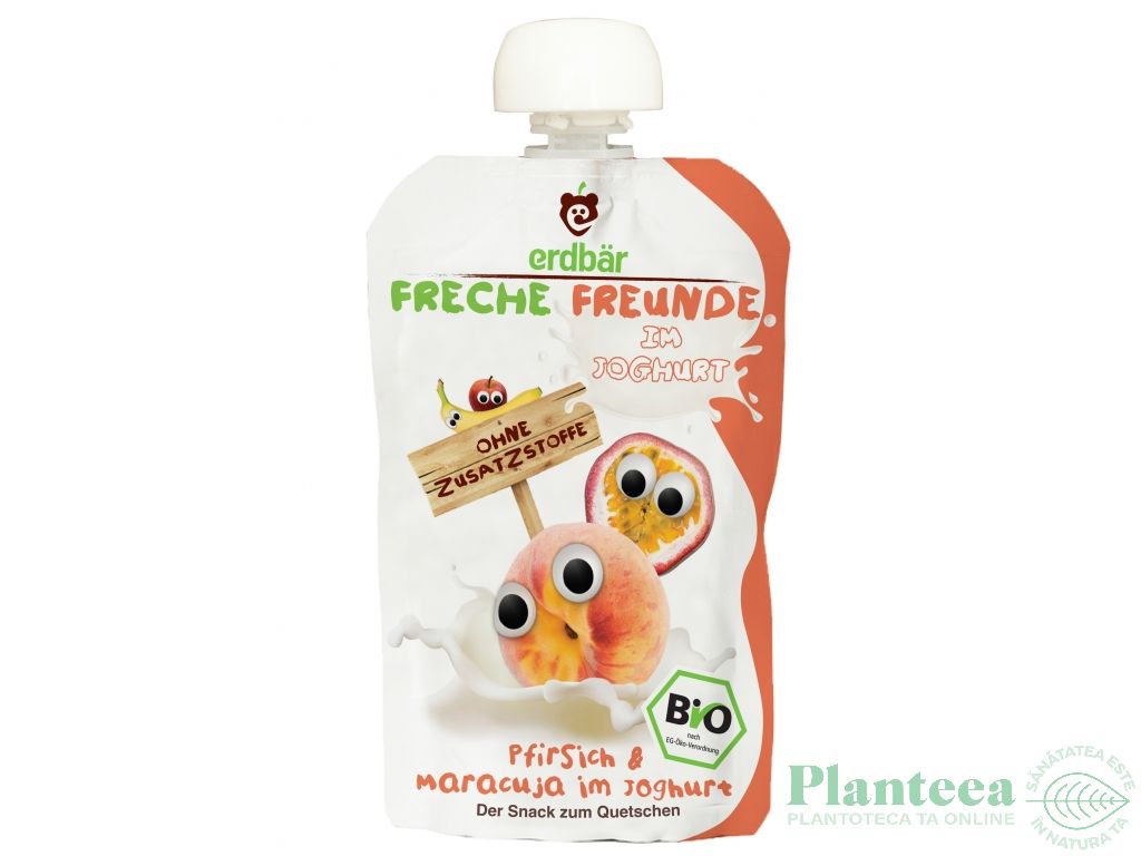 Piure piersici maracuja iaurt bio 100g - ERDBAR