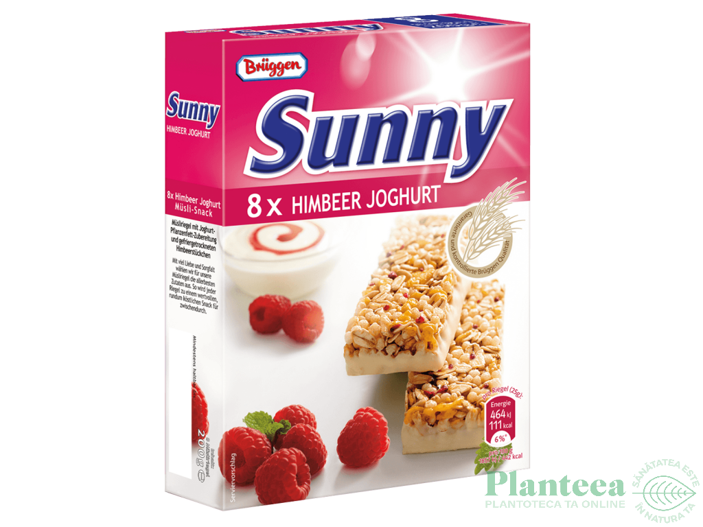 Batoane cereale zmeura iaurt Sunny 8x25g - BRUGGEN