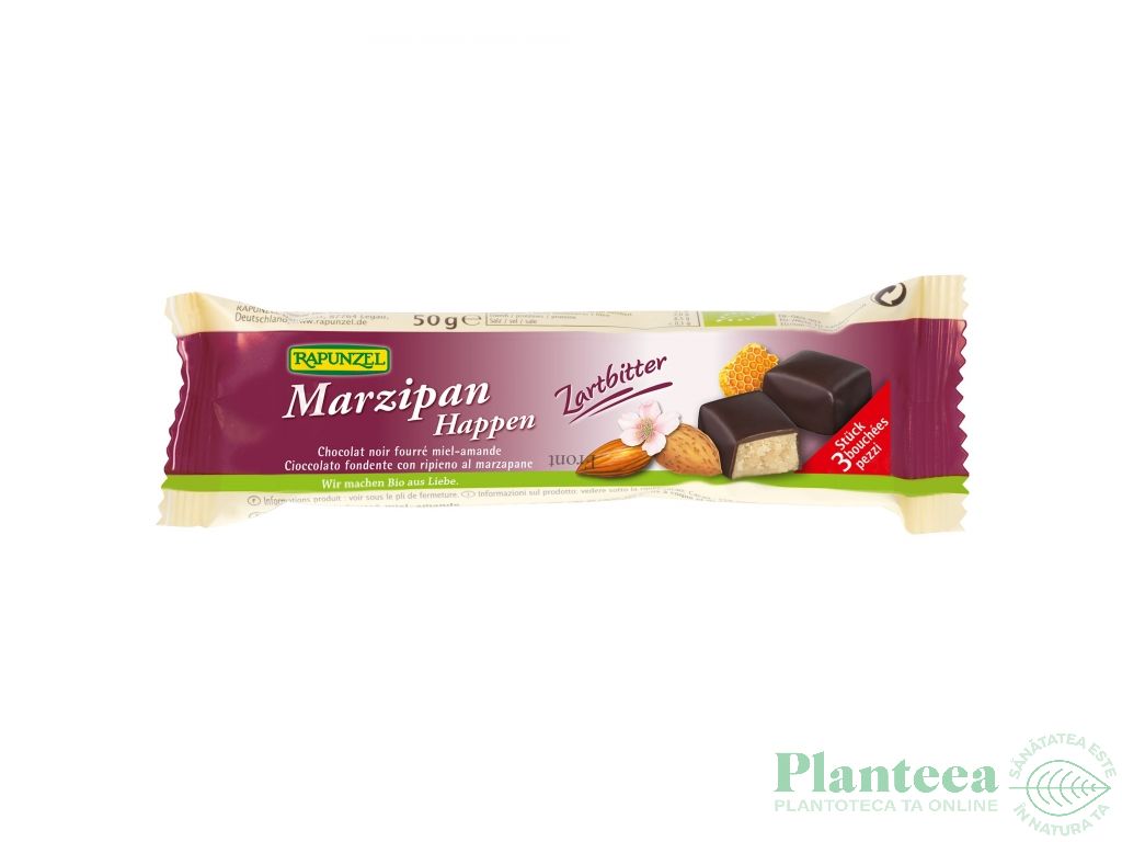 Baton martipan glazura ciocolata amaruie eco 50g - RAPUNZEL