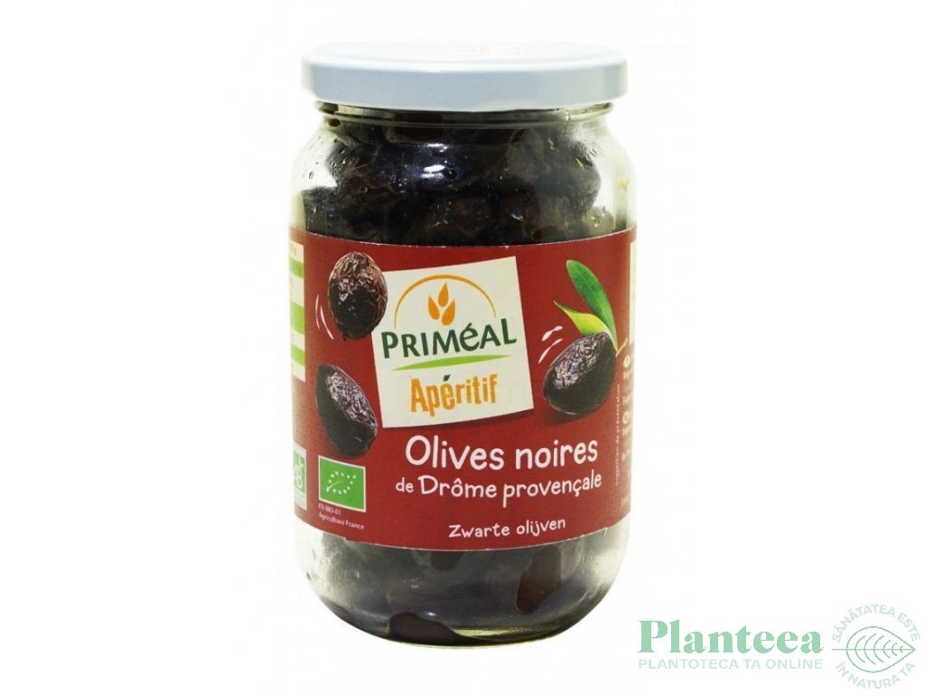 Masline negre Drome cu samburi eco 220g - PRIMEAL