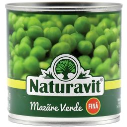 Conserva mazare verde boabe 425ml - NATURAVIT