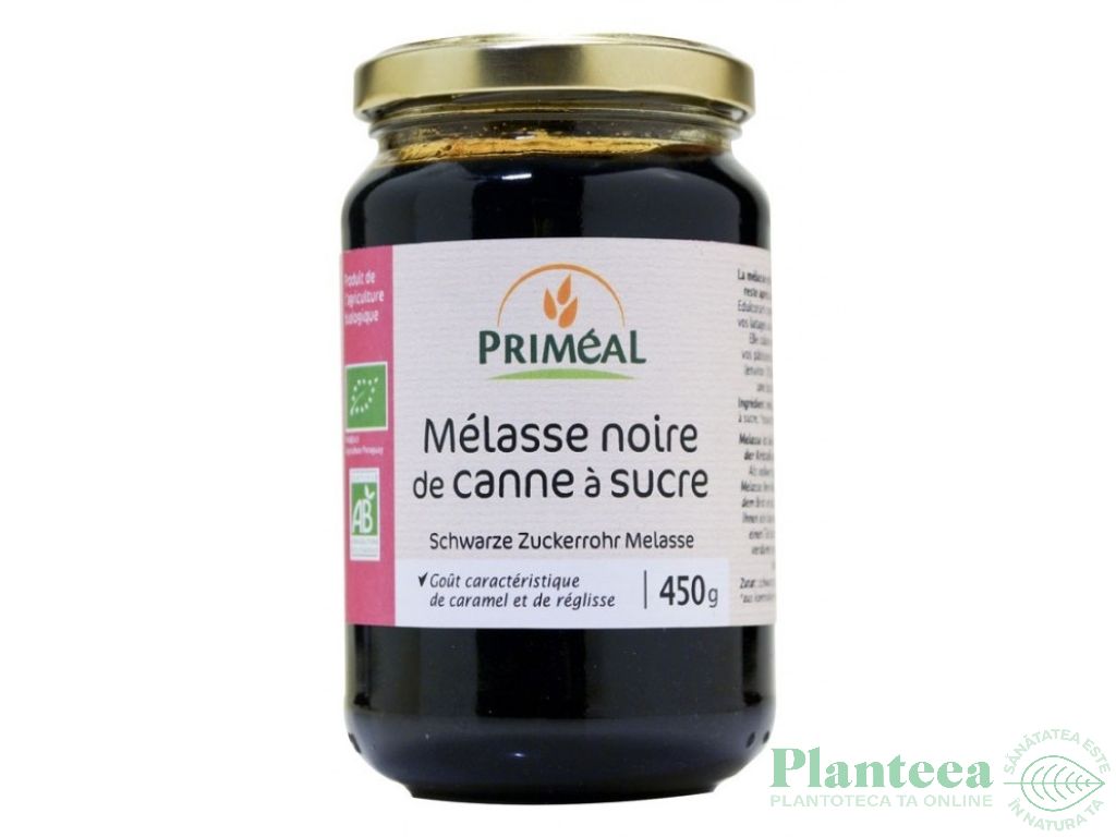 Melasa neagra trestie zahar bio 450g - PRIMEAL