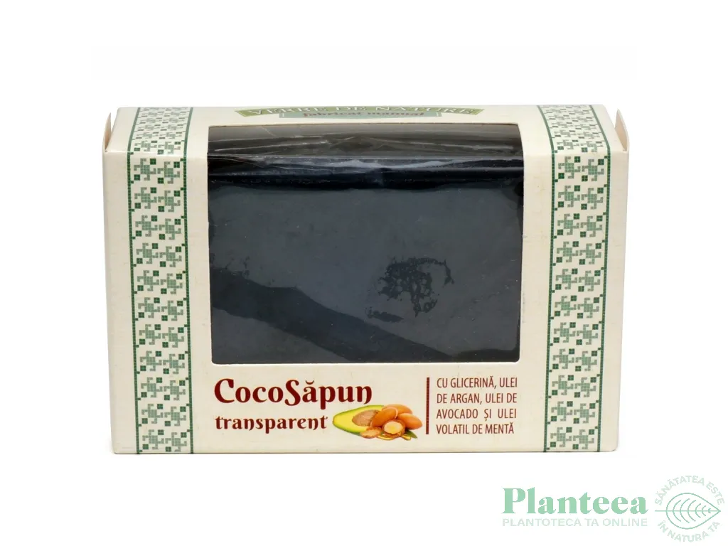Sapun transparent Coco argan avocado menta 50g - VERRE DE NATURE