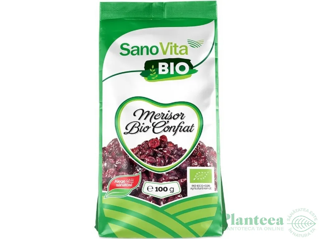 Merisoare confiate bio 100g - SANOVITA