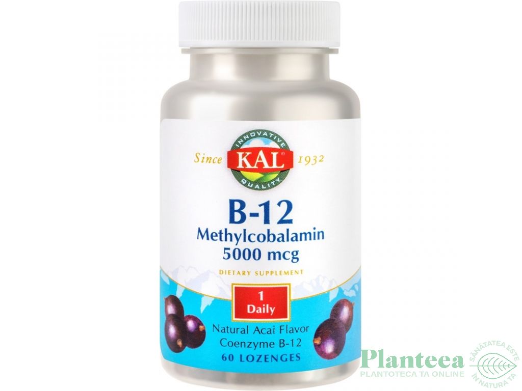Vitamina B12 [Methylcobalamin] 5000mcg 60cps - KAL