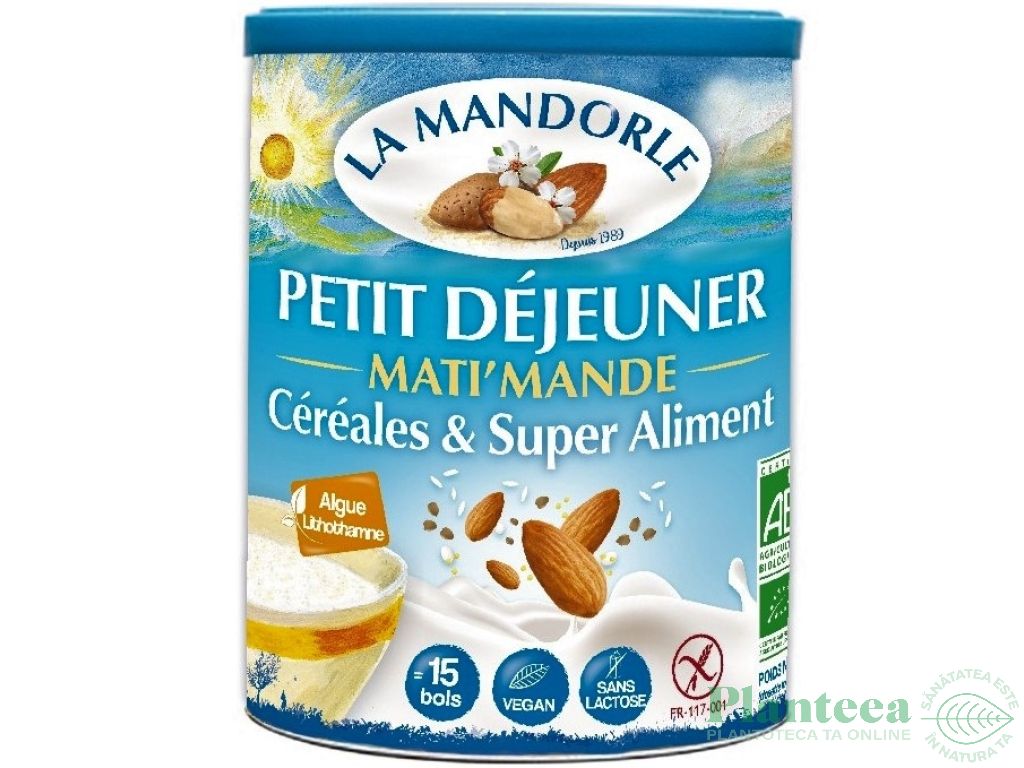 Mic dejun instant cereale migdale eco 400g - LA MANDORLE