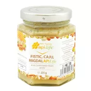 Miere cu fistic migdale caju 225g - APILIFE