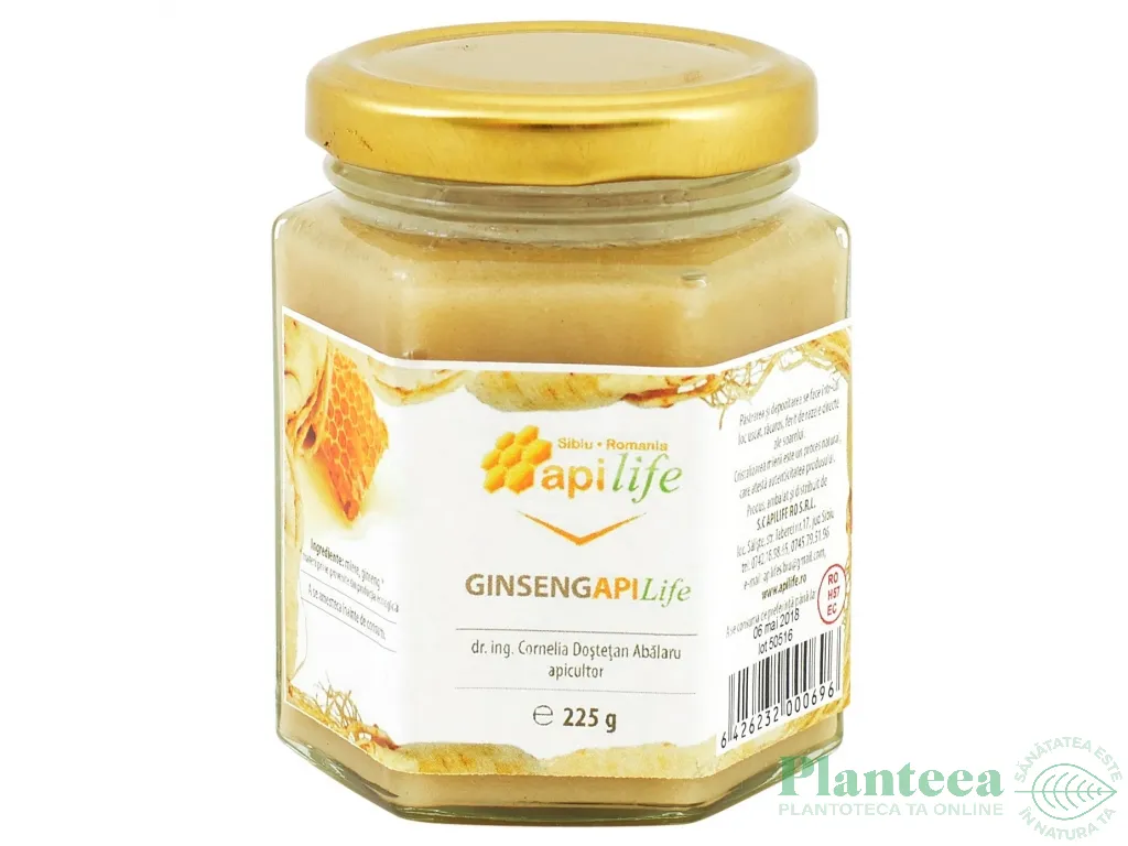 Miere cu ginseng 225g - APILIFE