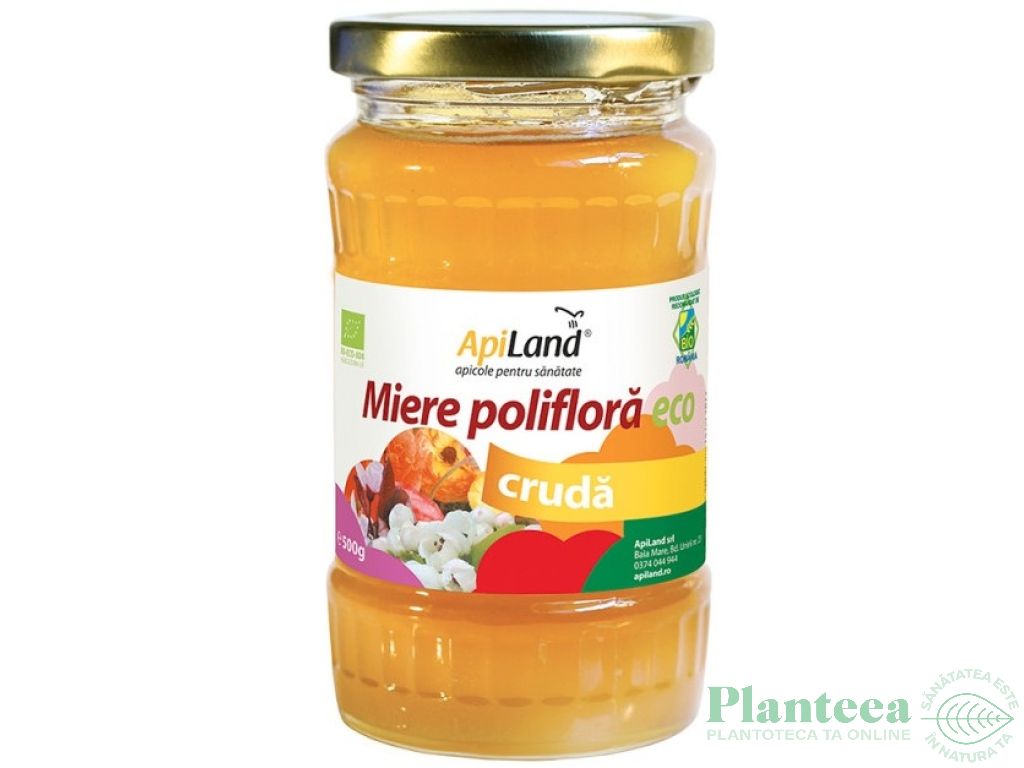 Miere poliflora cruda eco 500g - APILAND