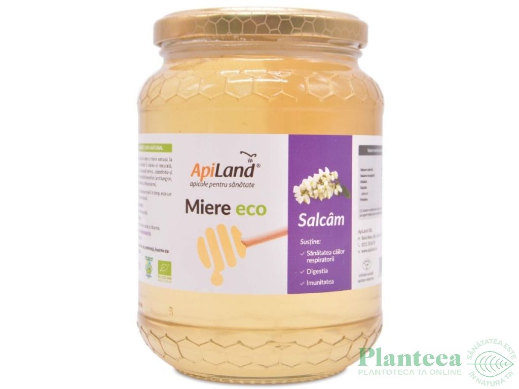 Miere salcam cruda eco 1kg - APILAND