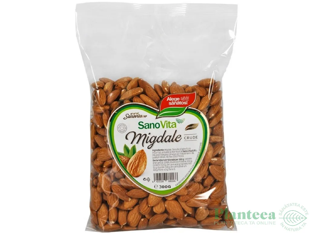 Migdale crude necojite 300g - SANOVITA