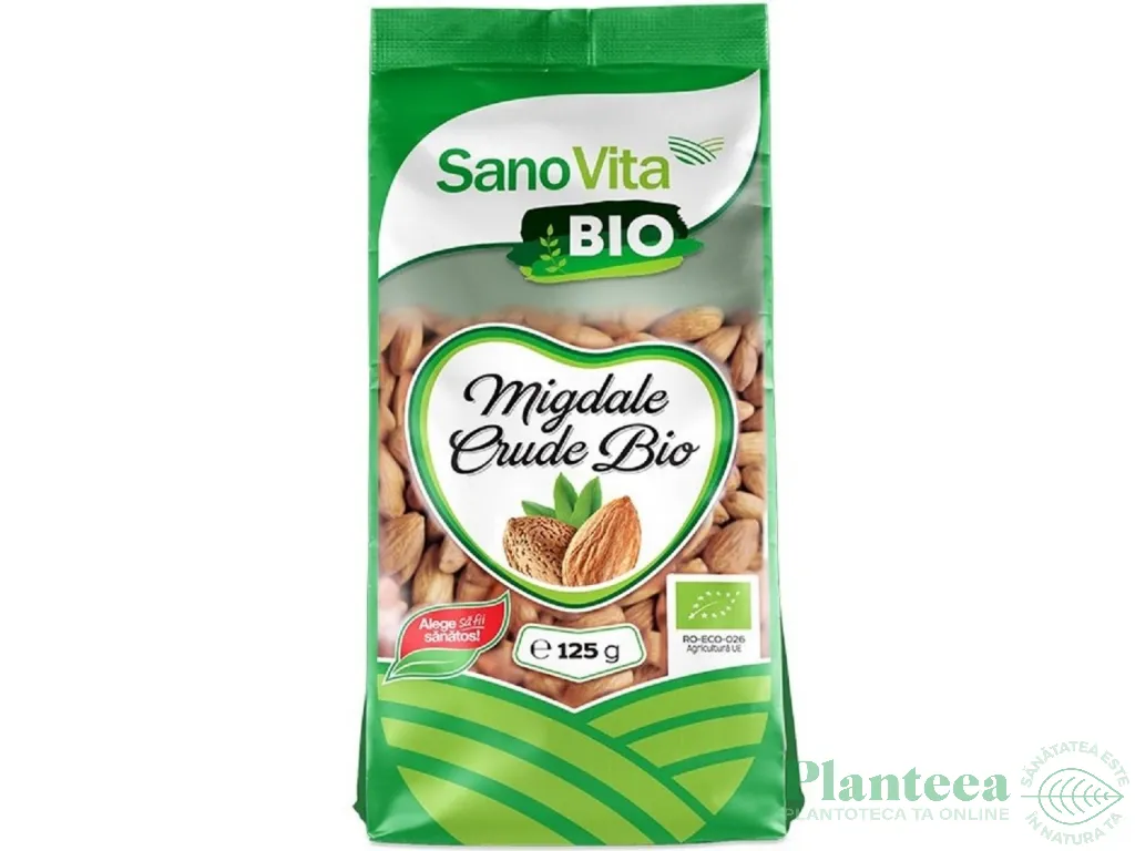 Migdale crude necojite bio 125g - SANOVITA