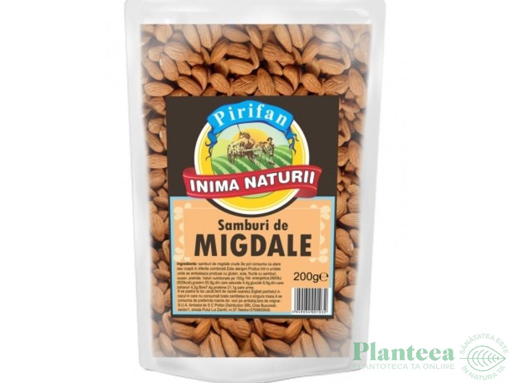 Migdale crude decojite 200g - PIRIFAN