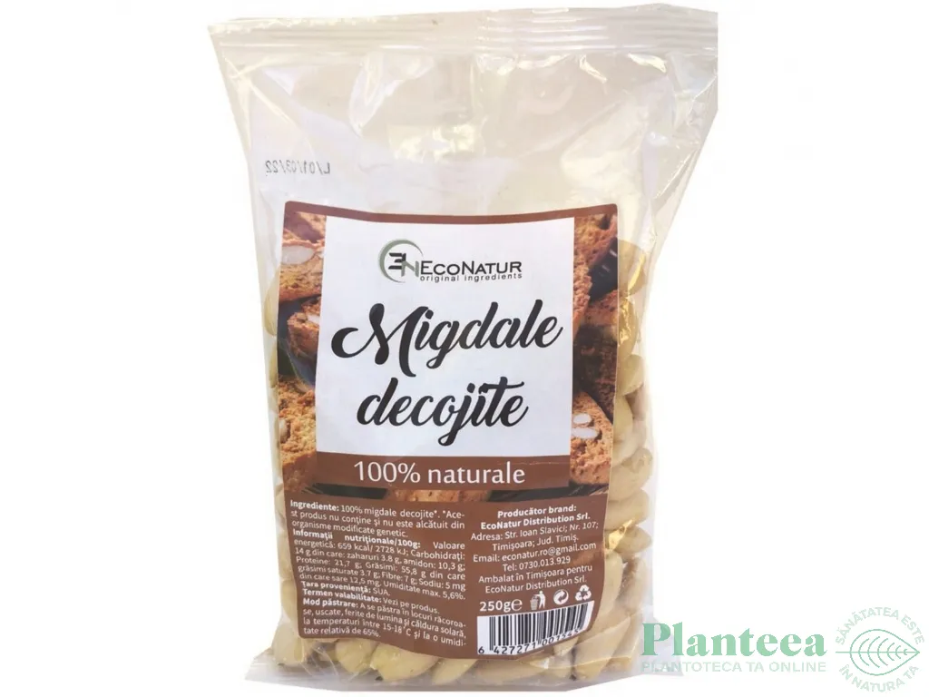 Migdale crude decojite 250g - ECONATUR