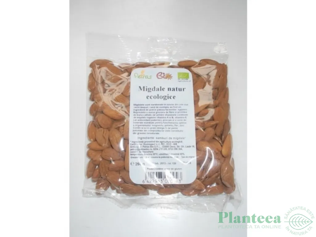 Migdale crude necojite 250g - PETRAS BIO