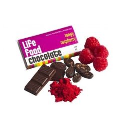 Mini ciocolata neagra 65% zmeura raw eco 15g - LIFEFOOD