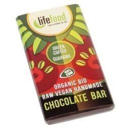 Mini ciocolata neagra 65% cafea verde guarana raw eco 15g - LIFEFOOD