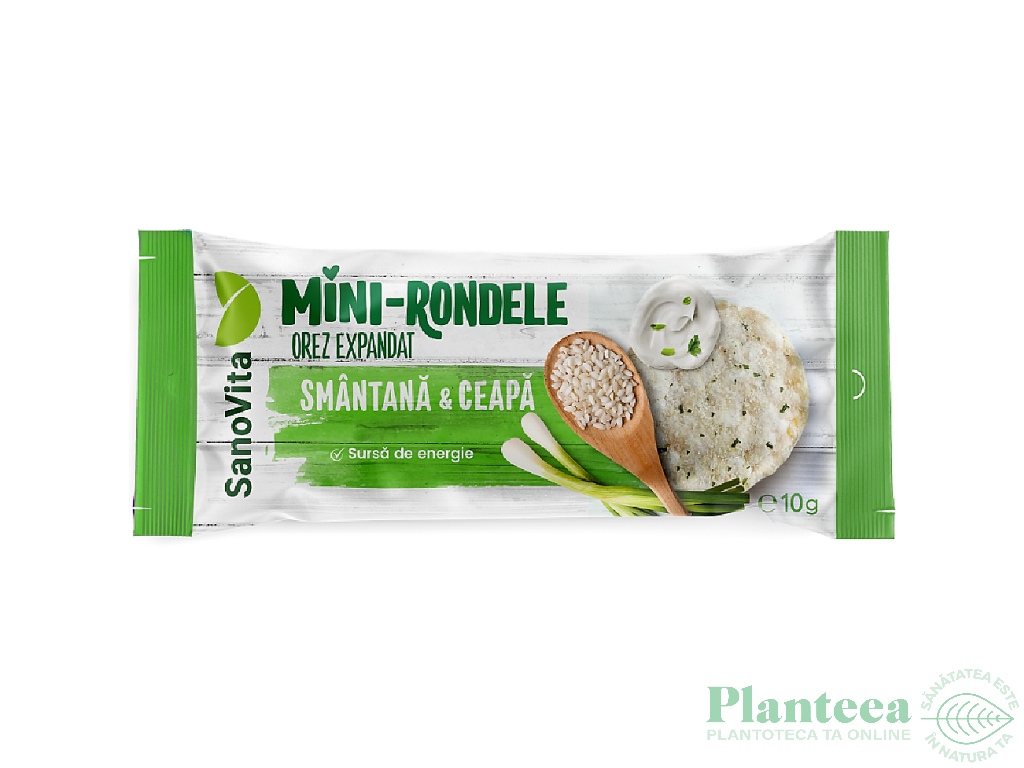 Minirondele expandate orez smantana ceapa 10g - SANOVITA