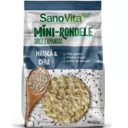 Minirondele expandate orez hrisca chia cu sare 50g - SANOVITA