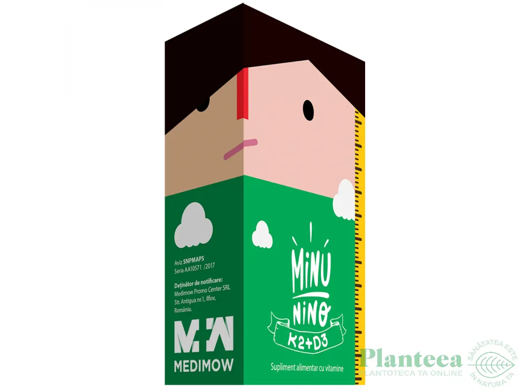 Vitamina K2 D3 picaturi 10ml - MINUNINO