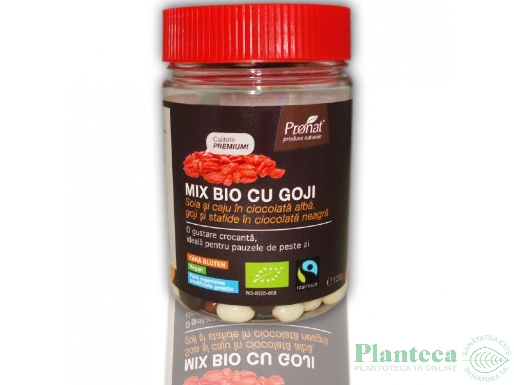 Boabe fructe soia caju invelite mix ciocolata eco 120g - PRONAT