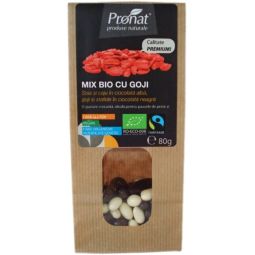 Boabe fructe soia caju invelite mix ciocolata eco 80g - PRONAT