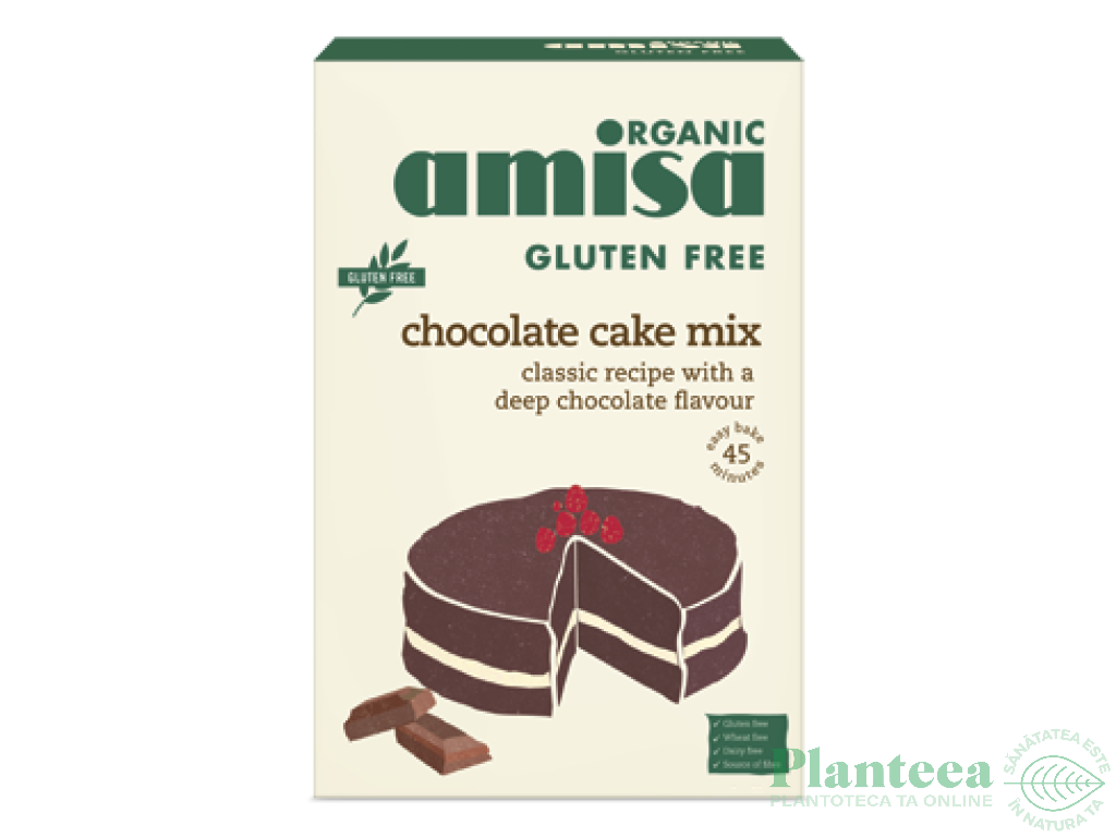 Premix tort ciocolata fara gluten eco 400g - AMISA