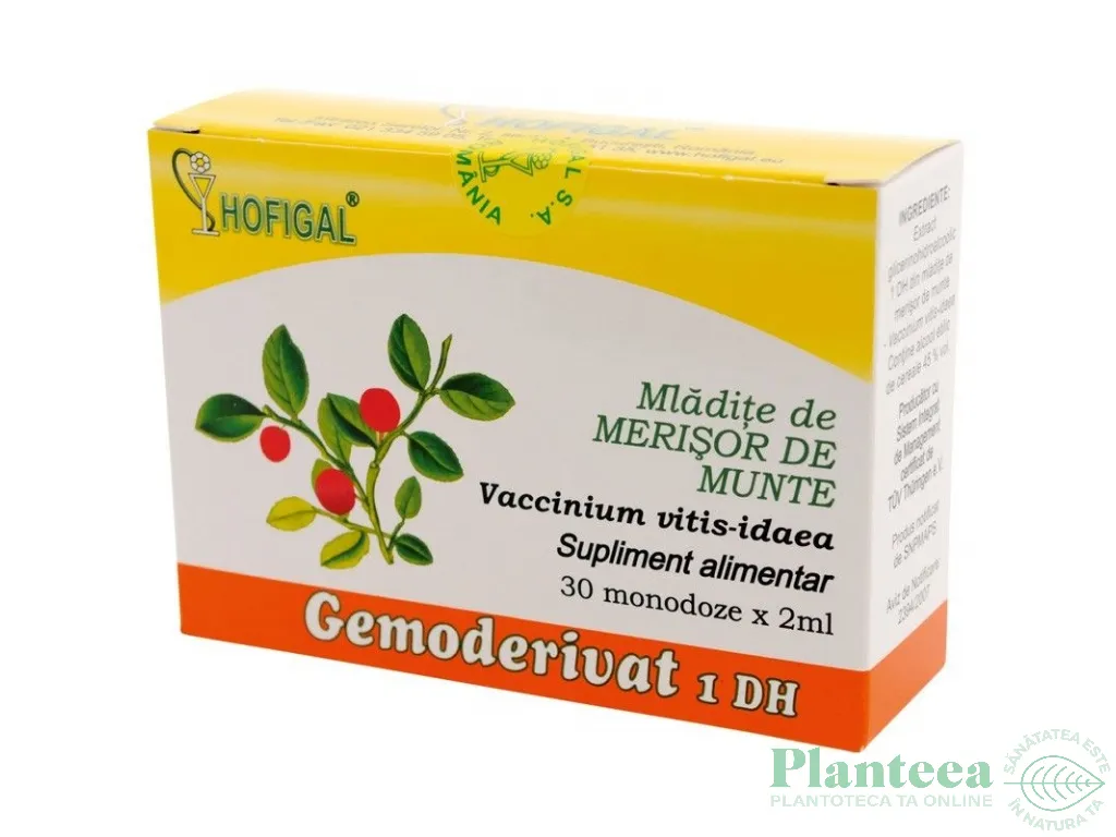 Gemoderivat merisor munte mladite 30x1,5ml - HOFIGAL