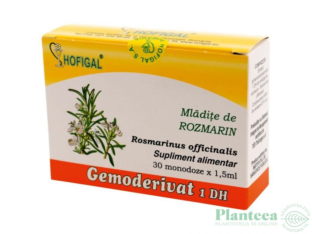 Gemoderivat rozmarin mladite 30x1,5ml - HOFIGAL