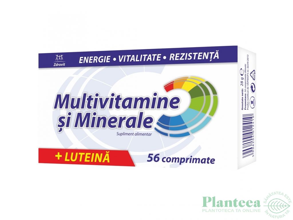 Multivitamine minerale luteina 56cp - NATUR PRODUKT