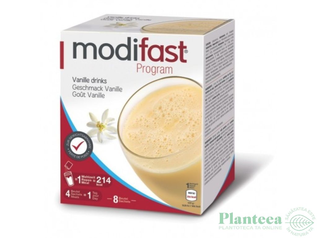 Bautura instant proteica vanilie 8x55g - MODIFAST