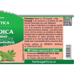 Momordica extract castravete amar 120cps - HERBAGETICA