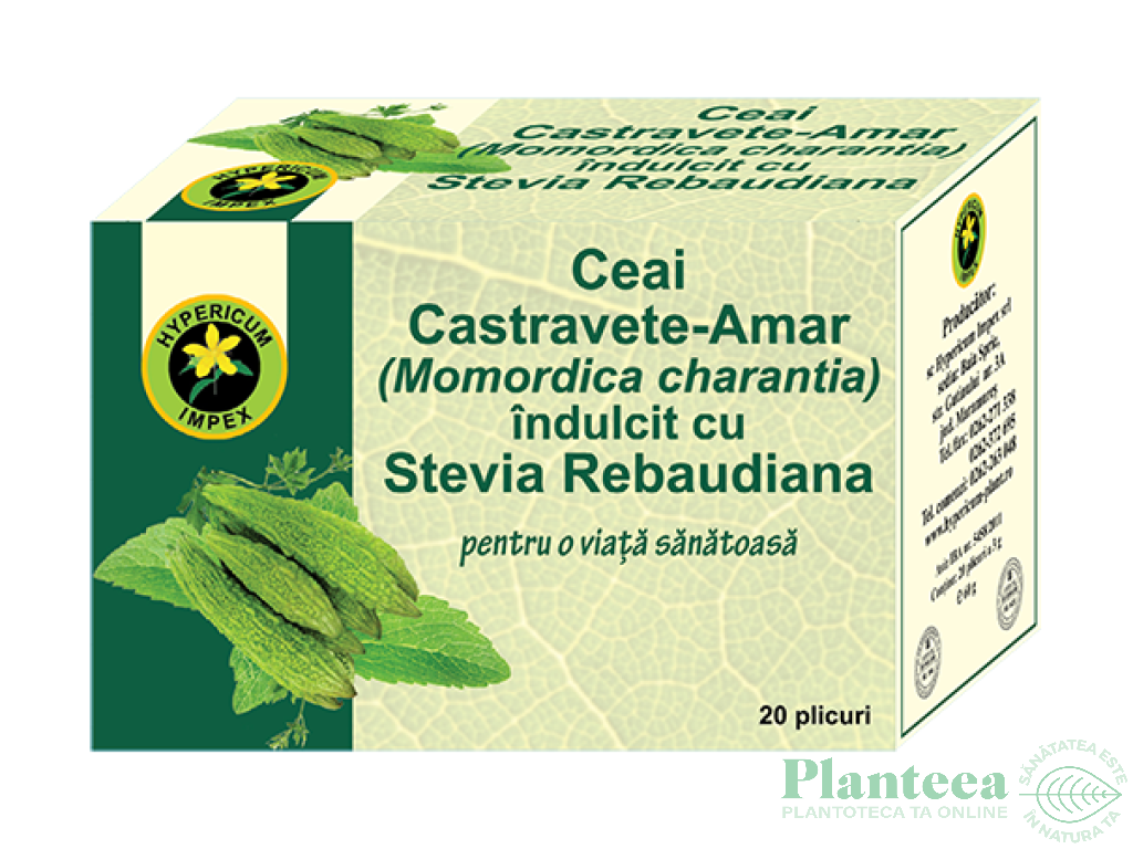 Ceai castravete amar [momordica] stevia 20dz - HYPERICUM PLANT