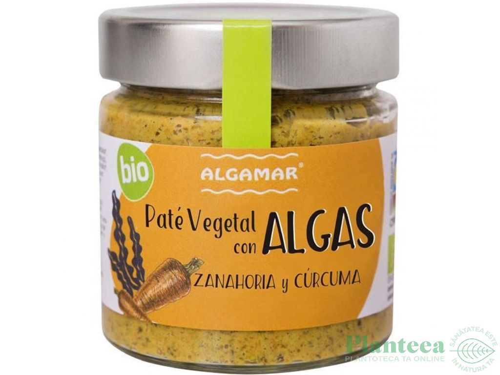Pate vegetal alge morcovi turmeric bio 180g - ALGAMAR