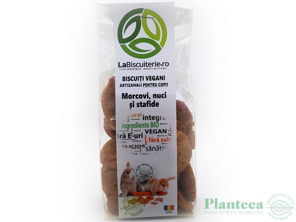 Biscuiti vegani morcovi fara zahar copii 140g - BISCUITERIE