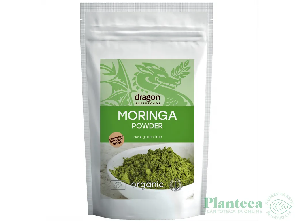 Pulbere moringa eco 200g - DRAGON SUPERFOODS