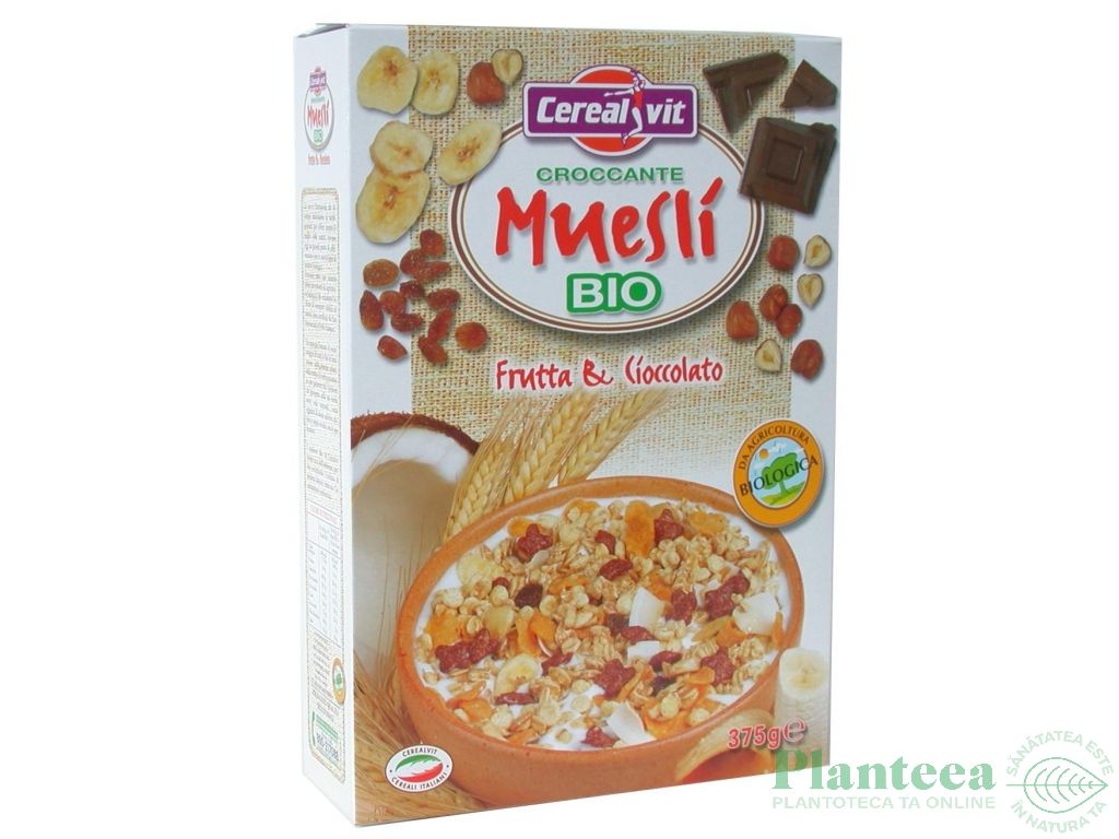 Musli crocant fructe ciocolata eco 375g - CEREALVIT