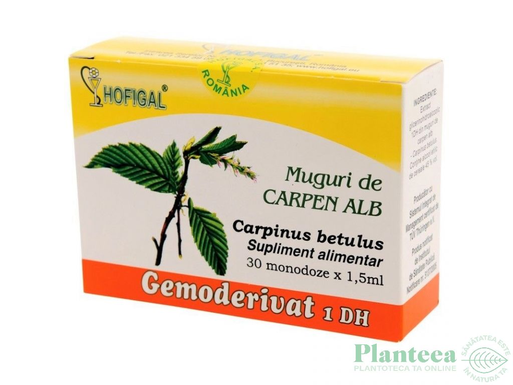 Gemoderivat carpen alb muguri 30x1,5ml - HOFIGAL