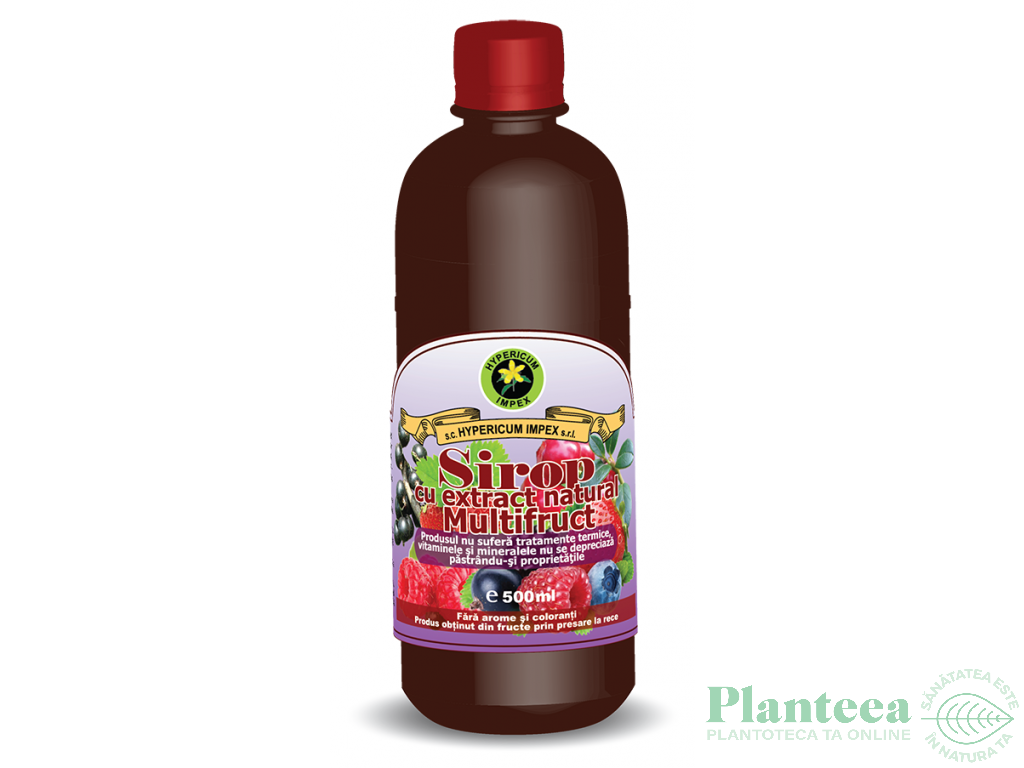 Sirop multifruct cu zahar invertit 500ml - HYPERICUM PLANT