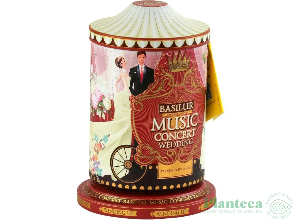 Ceai negru ceylon Music Concert Wedding cutie muzicala 100g - BASILUR